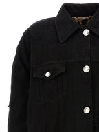 Black Cotton Denim Jacket