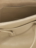 Beige Calfskin Shoulder Bag
