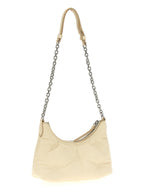 White Lamb Leather Shoulder Bag