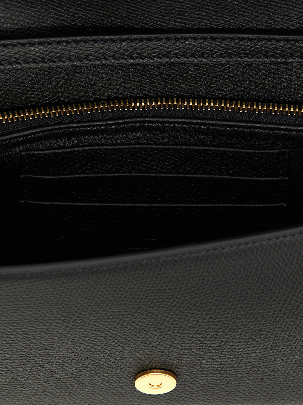 Black Calfskin Shoulder Bag