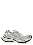 Gray Polyester Athletic Sneakers