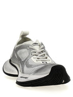 Gray Polyester Athletic Sneakers