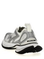Gray Polyester Athletic Sneakers
