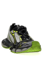 Gray Polyethylene Athletic Sneakers