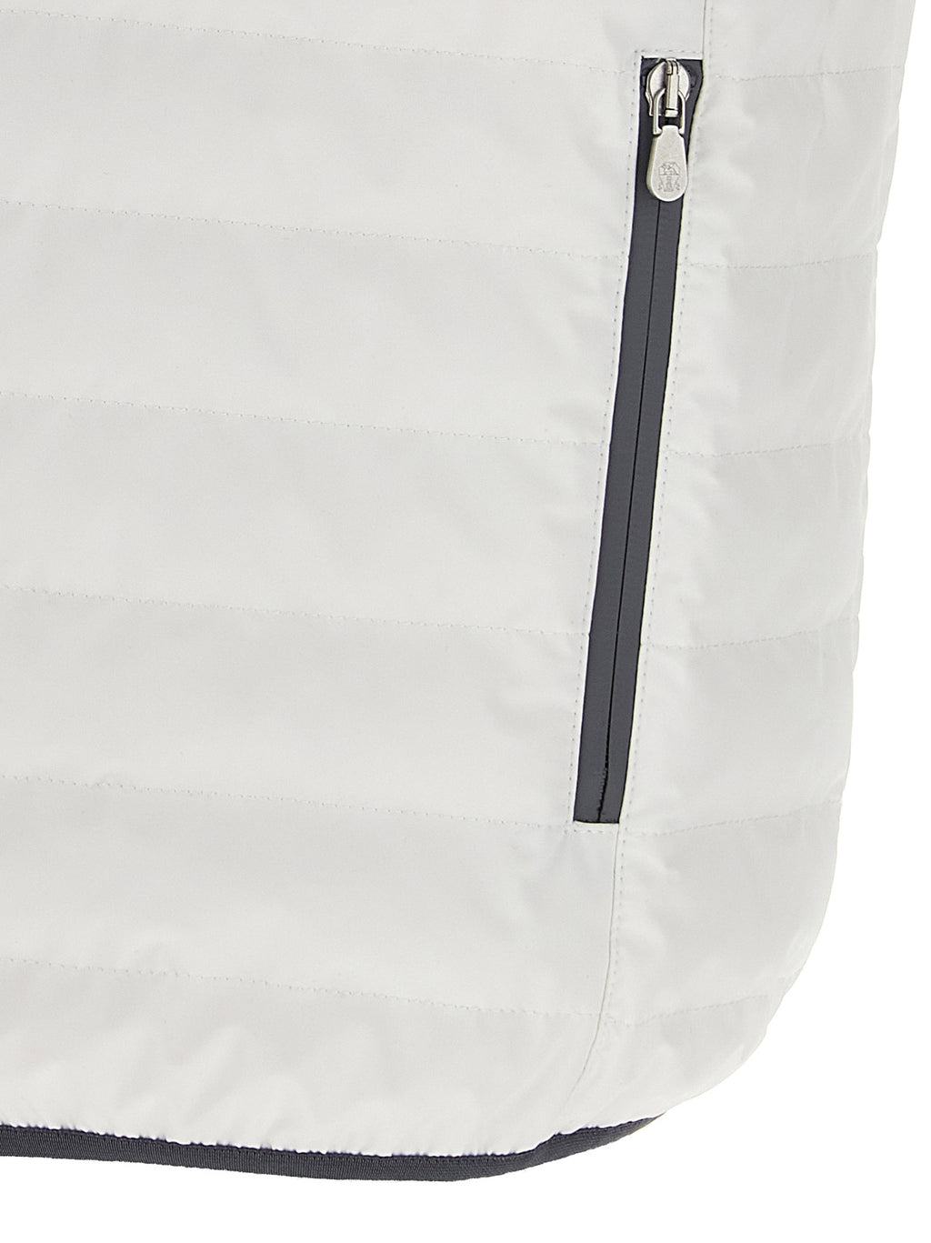 White Polyamide Sleeveless Jacket