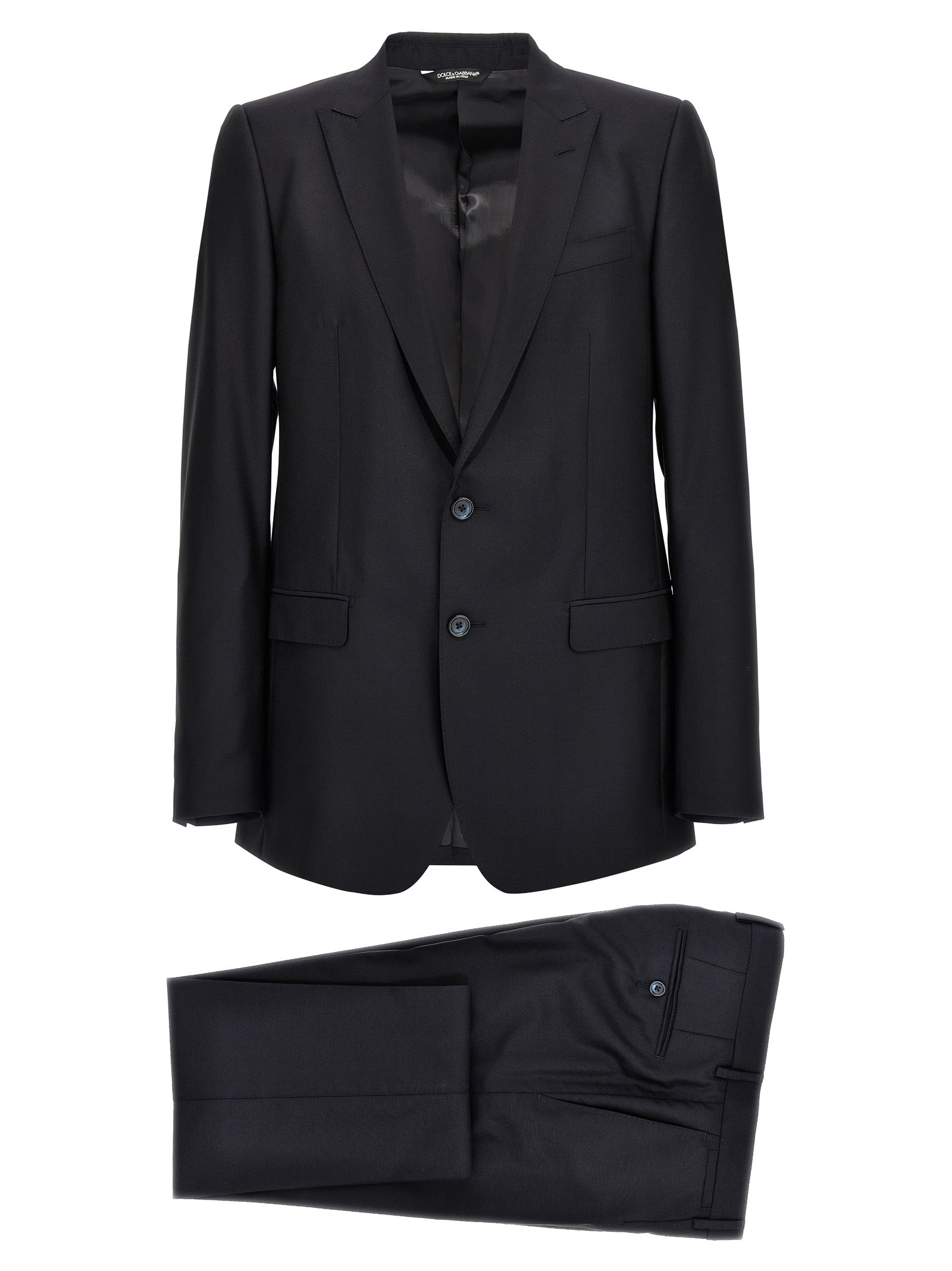 Blue Virgin Wool Two-Piece Suit