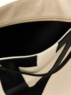 Bicolor Lamb Leather Tote Bag