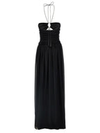 Black Silk Long Dress