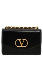 Black Calfskin Shoulder Bag