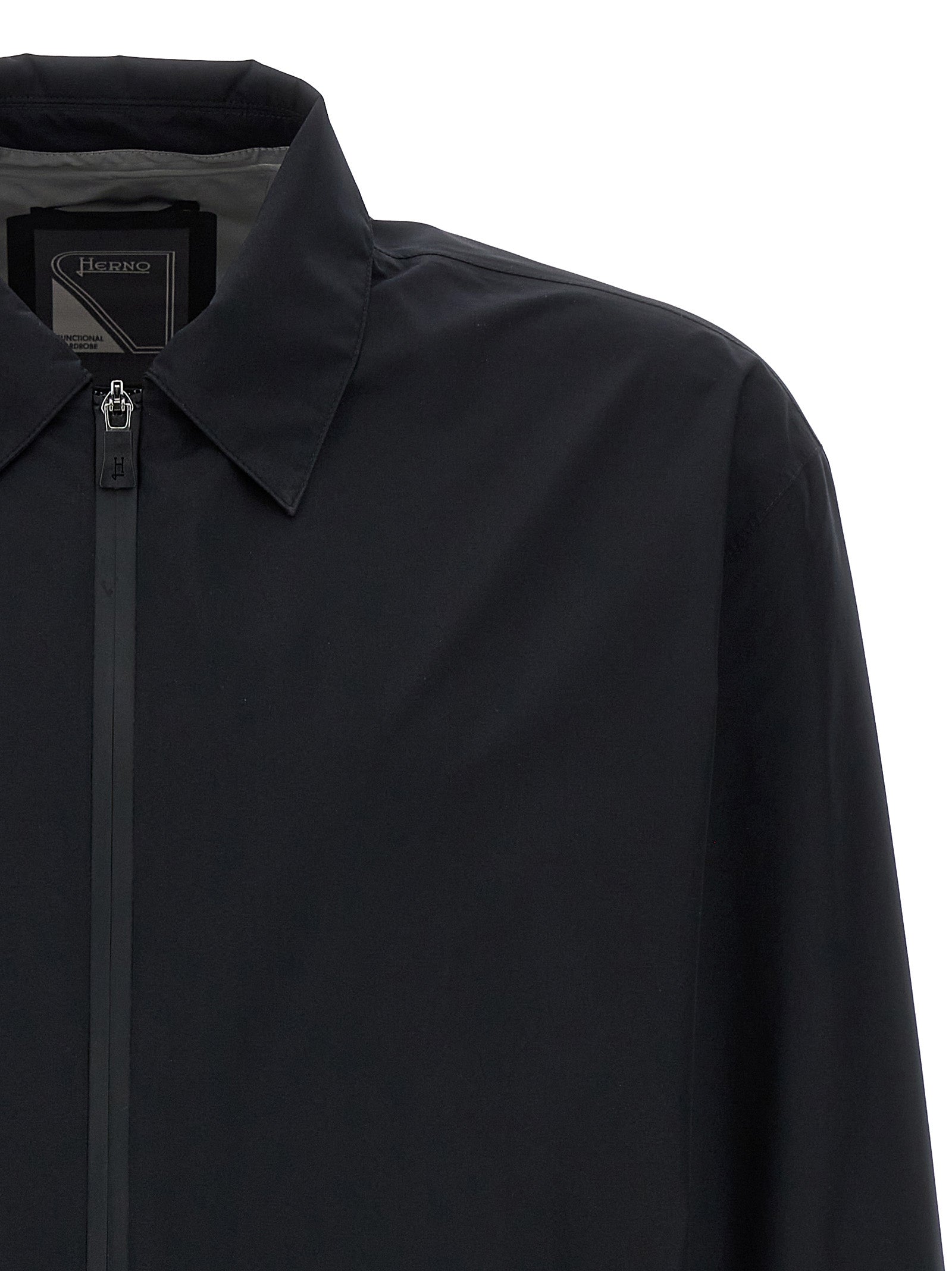 Black Polyester Shell Jacket