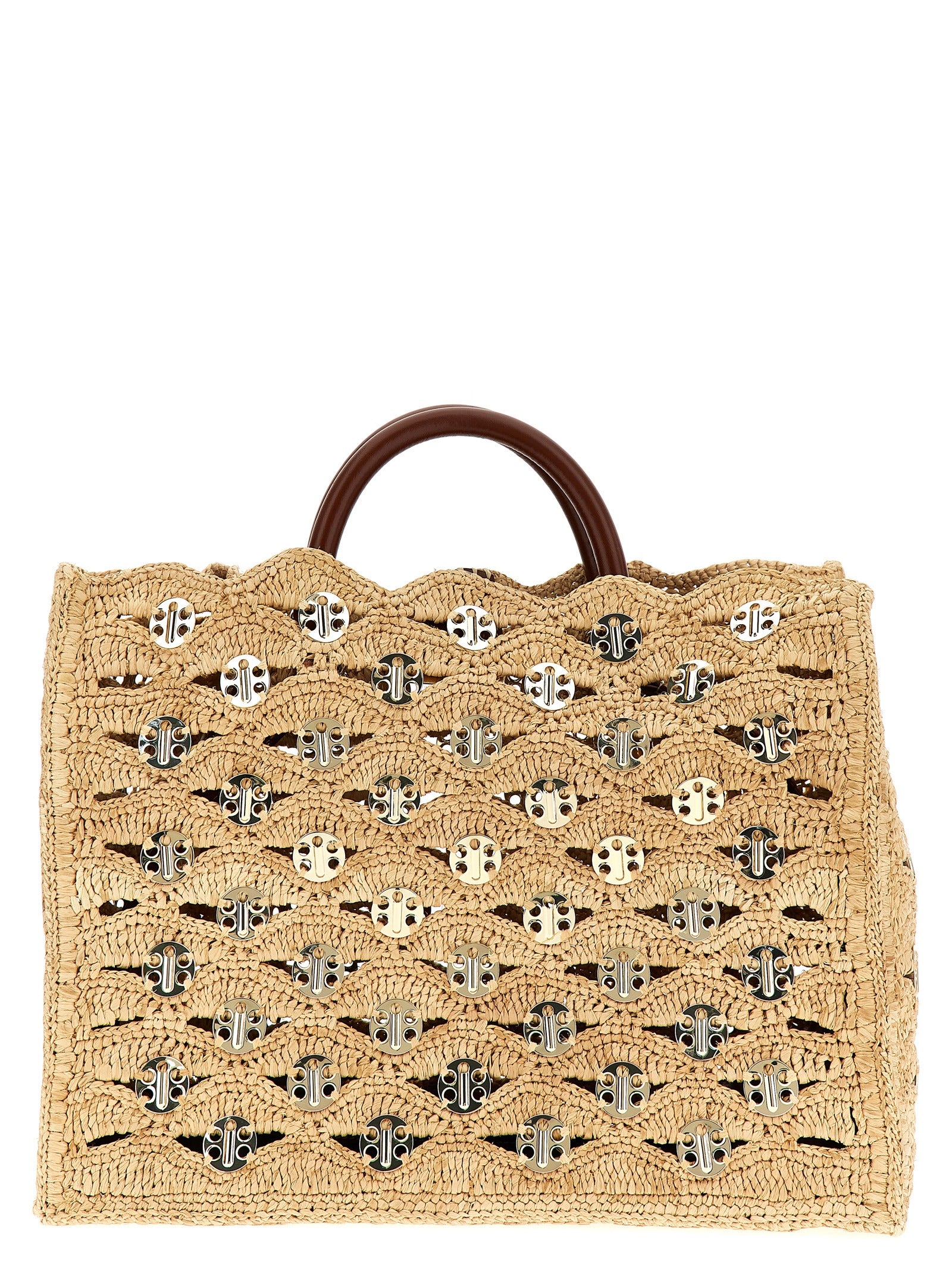 Beige Raffia Handbag