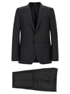 Black Virgin Wool Two-Piece Suit