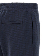 Blue Polyester Joggers (Workout Pants)