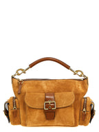 Brown Calfskin Shoulder Bag