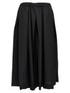 Black Wool Midi Skirt