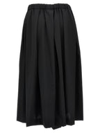 Black Wool Midi Skirt