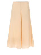 Multicolor Silk Midi Skirt