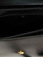 Black Calfskin Shoulder Bag