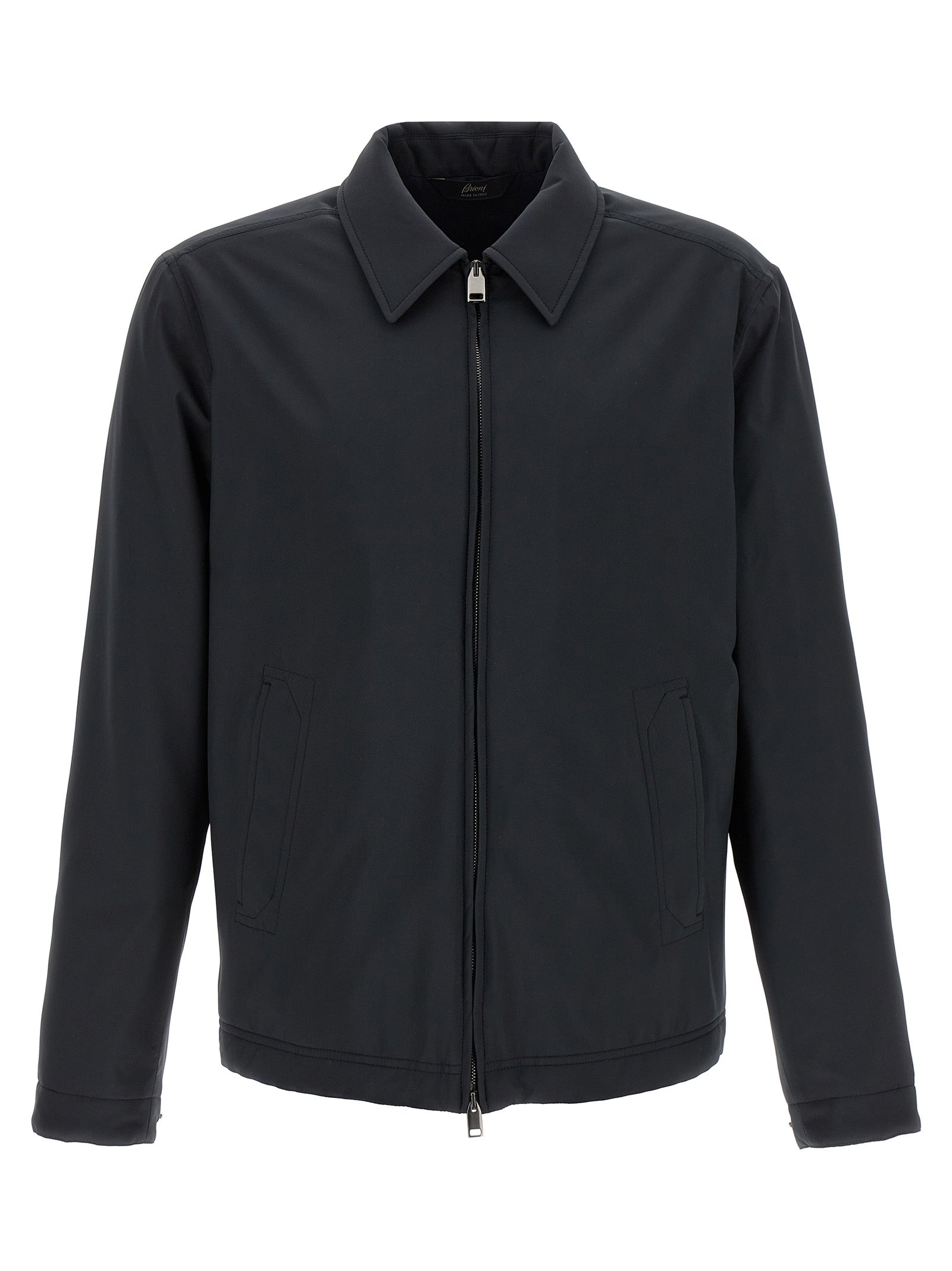 Blue Polyester Shell Jacket