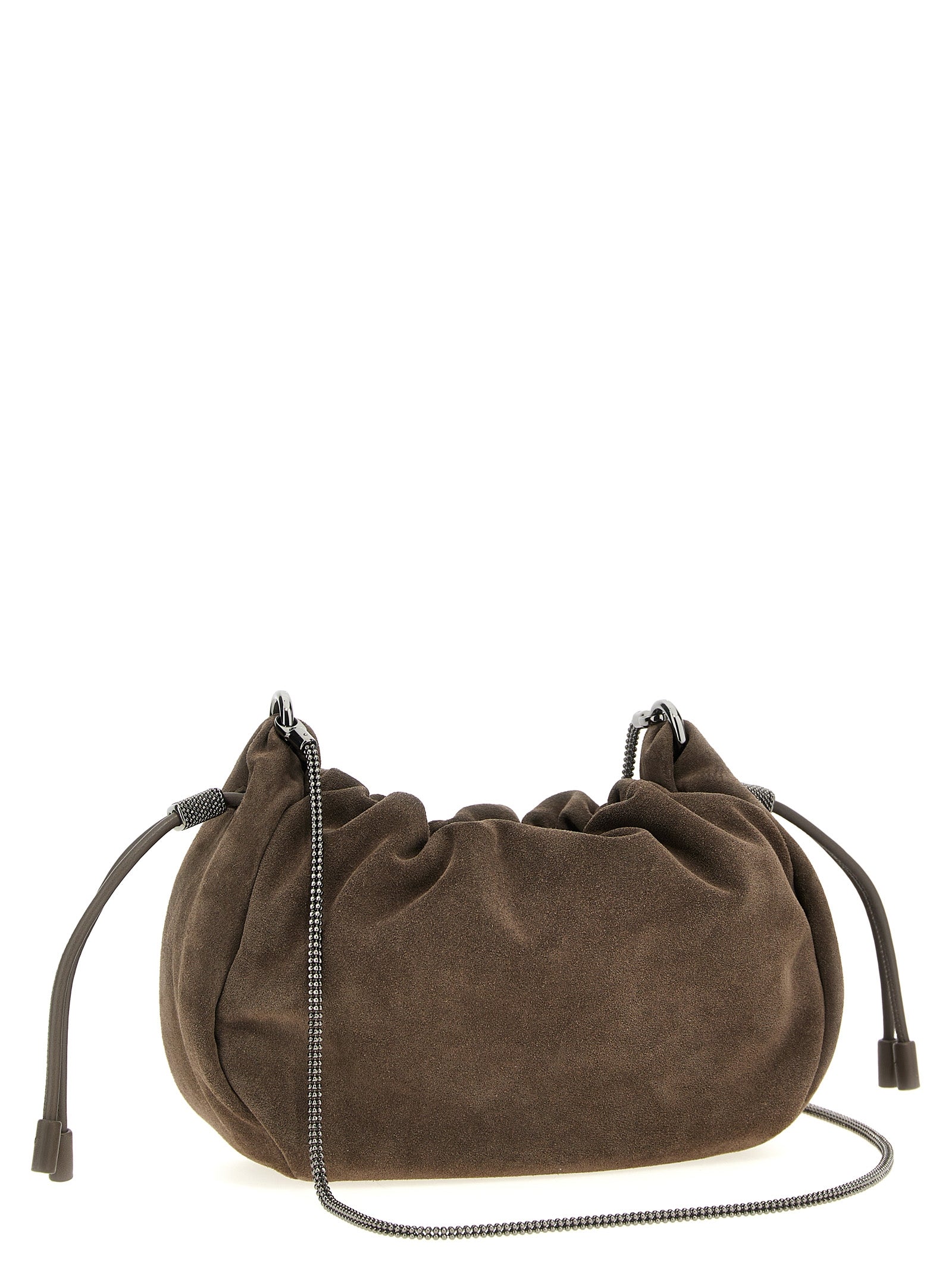 Brown Calfskin Crossbody Bag