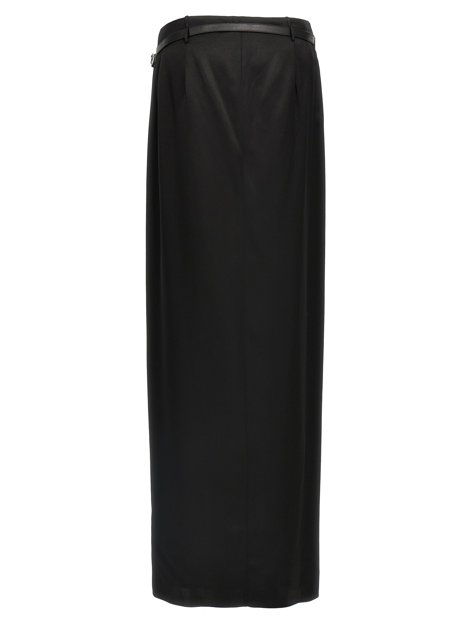 Black Silk Mini Skirt
