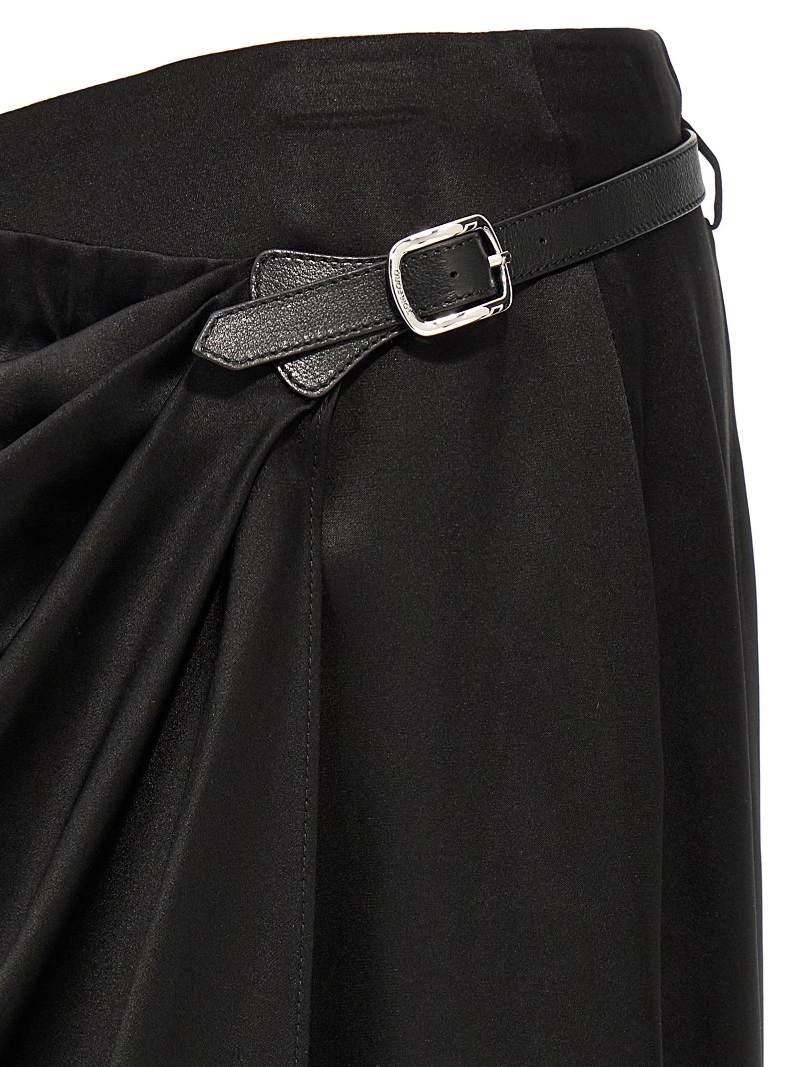 Black Silk Mini Skirt