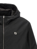 Black Polyester Shell Jacket