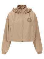 Brown Polyester Shell Jacket