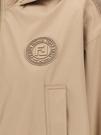 Brown Polyester Shell Jacket