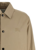 Beige Cotton Full-Length Jacket