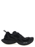 Black Polyester Athletic Sneakers