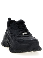 Black Polyethylene Athletic Sneakers