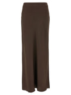 Brown Acetate Mini Skirt
