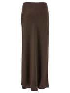 Brown Acetate Mini Skirt