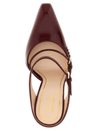 Multicolor Leather Wedge Sandals