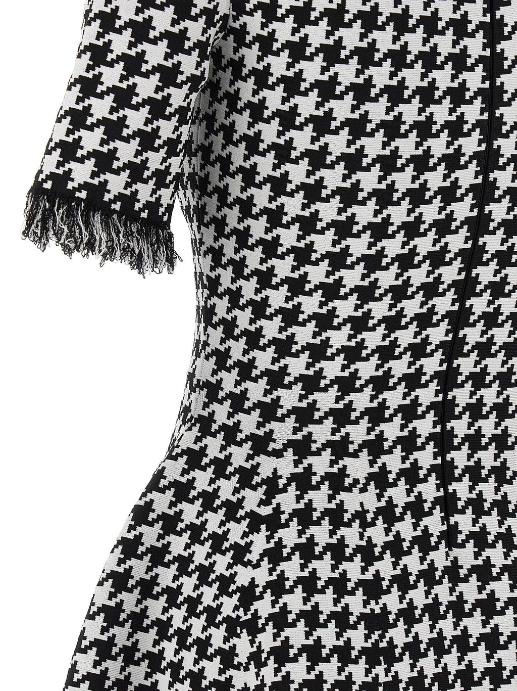 Bicolor Viscose Short Dress