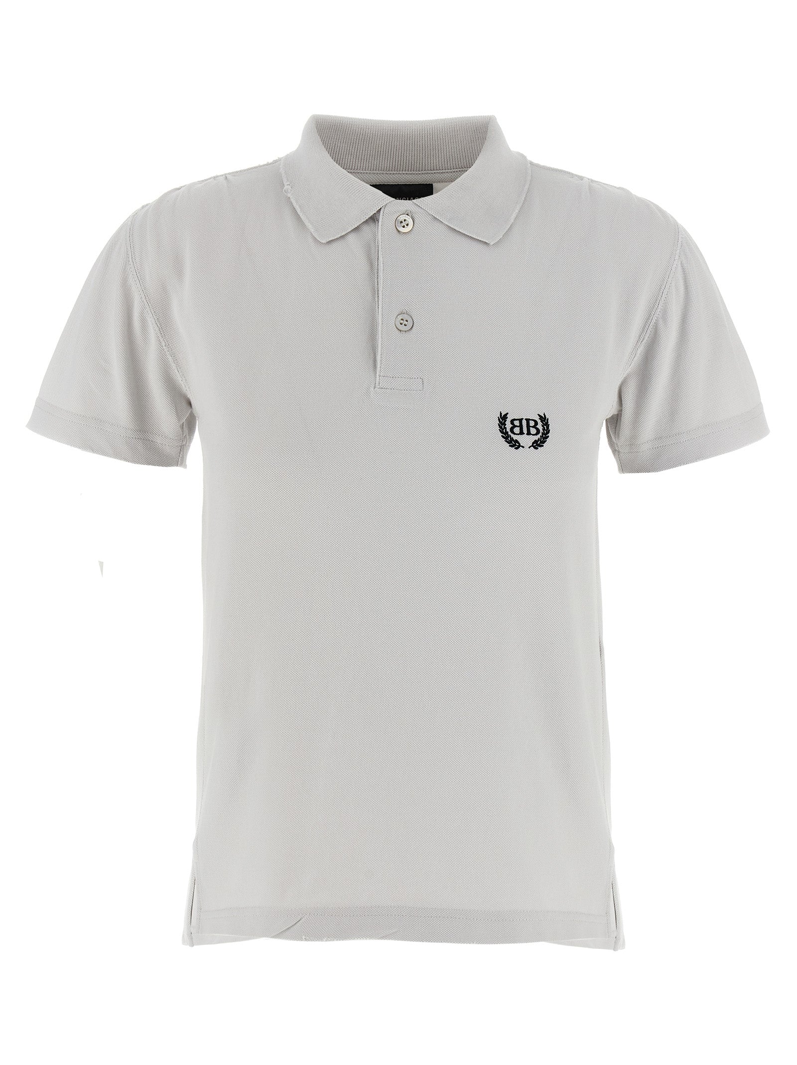 Gray Cotton Polo Shirt