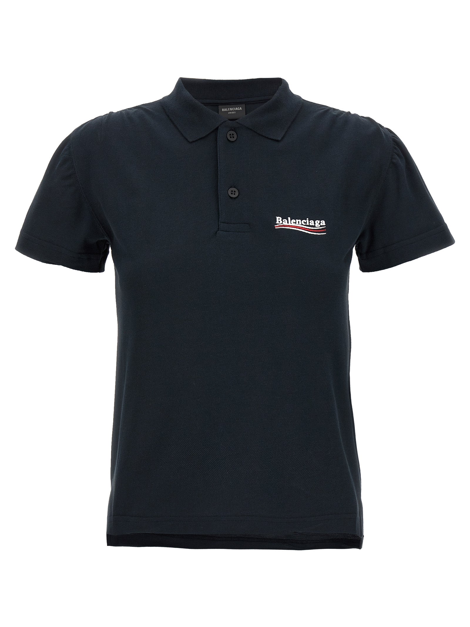 Blue Cotton Polo Shirt