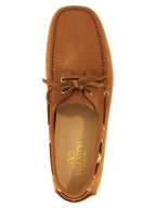 Brown Calfskin Slip-On Loafers