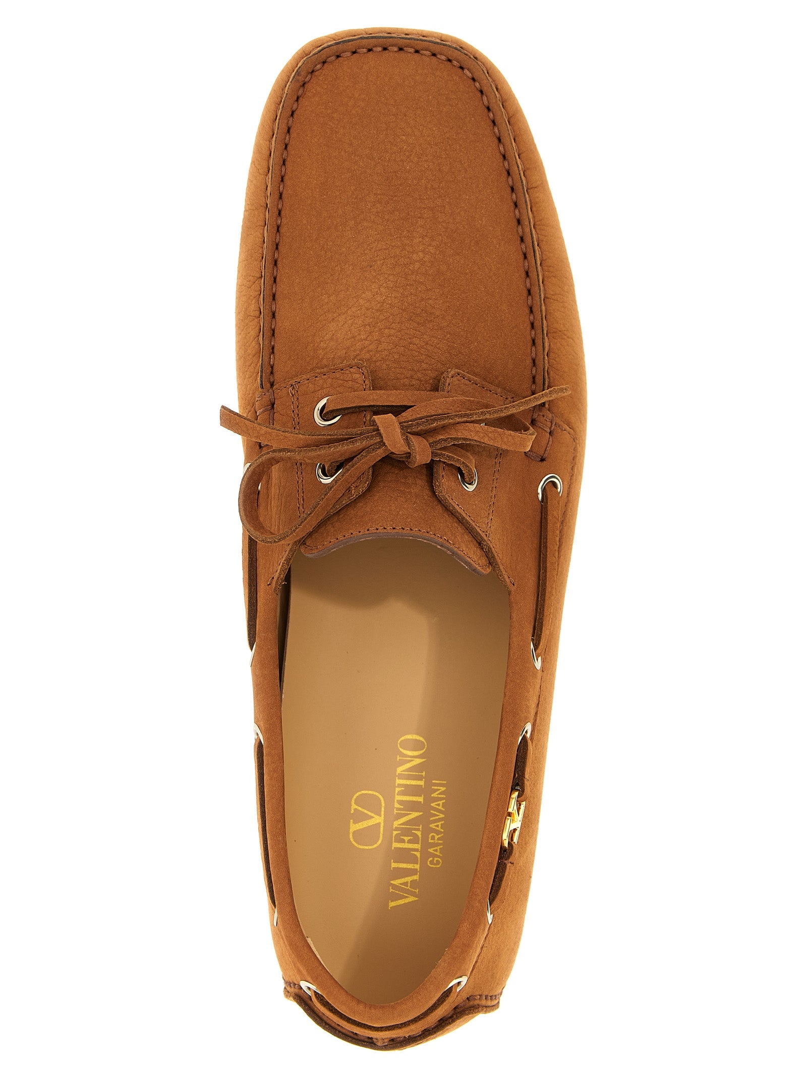 Brown Calfskin Slip-On Loafers
