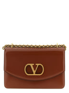 Brown Calfskin Shoulder Bag