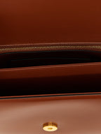 Brown Calfskin Shoulder Bag