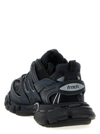 Black Polyethylene Athletic Sneakers