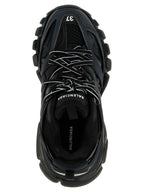 Black Polyethylene Athletic Sneakers