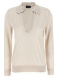 Beige Cashmere Polo Shirt