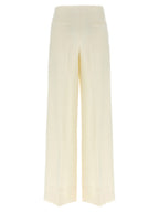 White Wool Casual Pants