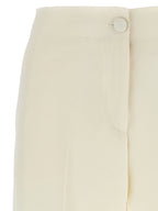 White Wool Casual Pants