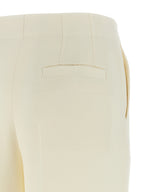 White Wool Casual Pants