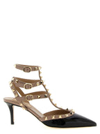 Multicolor Lamb Leather Mid Heel Pumps