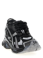 Black Polyethylene Athletic Sneakers